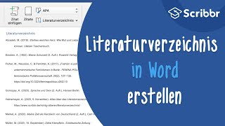 Literaturverzeichnis in Word erstellen  Scribbr 🎓 [upl. by Laud]