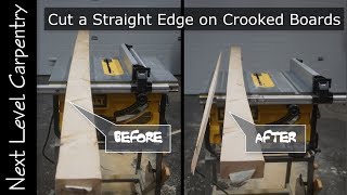 How to Cut a Straight Edge on Crooked Boards [upl. by Oneg]