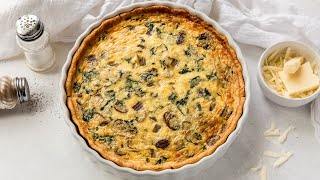 Spinach Mushroom Quiche [upl. by Rapsac]