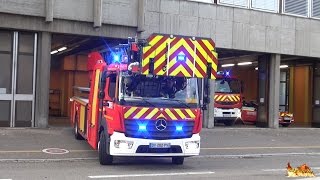 Nouvelle Échelle EPA 30 Rosenbauer Départ Incendie Sapeurs Pompiers Mulhouse  compilation [upl. by Hjerpe901]