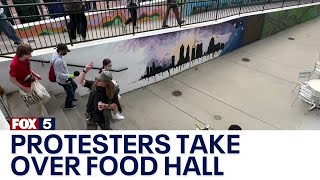 ProPalestinian protesters take over Emory food hall  FOX 5 News [upl. by Sidwell558]