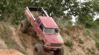 HUGE FORD DIESEL MUD TRUCK Climbs GIANT Hill [upl. by Nedry787]