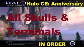 Halo CEA  All Skulls and Terminals in Order [upl. by Notnilk]