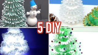 5 DIY Christmas Trees from Plastic Bottles  Art and Craft Ideas [upl. by Retrak]