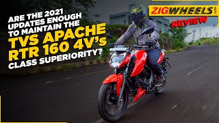 2021 TVS Apache RTR 160 4V Road Test Review  Best 160cc Commuter In India  ZigWheelscom [upl. by Uzial343]