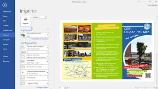CÓMO IMPRIMIR UN TRÍPTICO EN WORD [upl. by Allemat785]