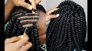 VERY EASY CROCHET BRAIDS UNDER 1 HOUR  HOW TO [upl. by Wake]