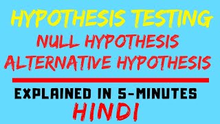 Hypothesis Testing ll Null Hypothesis And Alternative Hypothesis HINDI [upl. by Ennairol667]