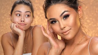 ULTIMATE BRONZE AND GLOWY MAKEUP TUTORIAL FOR BEGINNERS  Roxette Arisa [upl. by Hershell684]