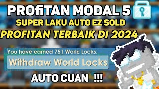 Modal 5DL Profit Gampang 🔥 High Demand Auto Cuan Banyak 💰  Growtopia Profit [upl. by Polad237]