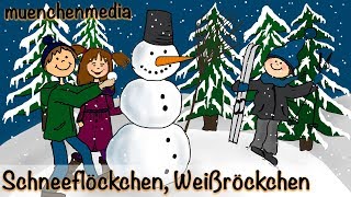 ⭐️ Schneeflöckchen Weißröckchen  Weihnachtslieder deutsch  Kinderlieder deutsch  muenchenmedia [upl. by Hannazus]