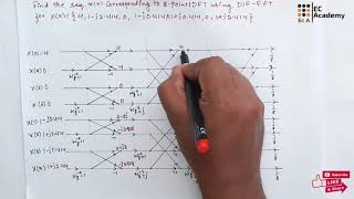 DSP52 problem on 8 point IDFT using DIF FFT in digital signal processing  EC Academy [upl. by Anyk]