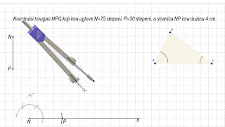 Matematika 6 razred  Konstrukcija trougla USU [upl. by Hildy]