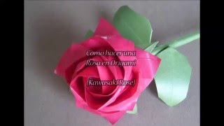 Origami Rosa Kawasaki Bien Explicado [upl. by Hamitaf]