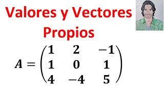 VALORES y VECTORES propios de una matriz 3x3 ejercicios resueltos  EIGENVALOR y EIGENVECTOR [upl. by Enelyk]