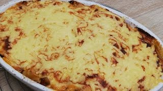 GRATIN DE PÂTES CRÉMEUX AU POULET FACILE CUISINE RAPIDE [upl. by Sremmus]