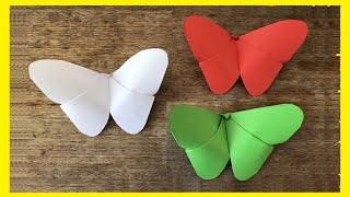 Cómo hacer una MARIPOSA 🦋 de Papel Paper Butterfly [upl. by Yllas]