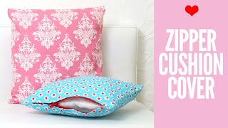 Zippered Cushion Covers for Beginners  Easy Tutorial [upl. by Riplex923]