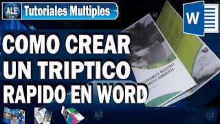 Como Crear Un Tríptico En Word – Y Como Imprimir [upl. by On]