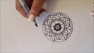 Mandala paso a paso y tips  Dibujo Rapido [upl. by Aliet]