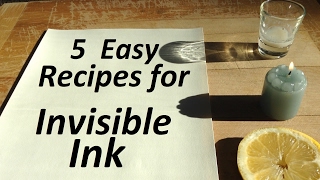 5 Easy Recipes for Invisible Ink 📝 [upl. by Hose]