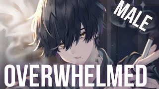 ❧nightcore  overwhelmed male version 1 hour [upl. by Itak430]