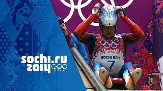 Mens Luge  Runs 1 and 2  Sochi 2014 Winter Olympics [upl. by Reema]