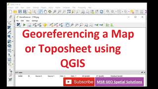 Georeferencing a map using QGIS [upl. by Clerc7]