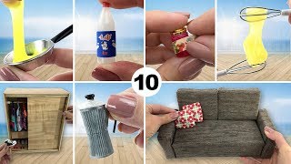 10 Coisas fáceis de fazer para Boneca Barbie  DIY Miniatura [upl. by Swigart]