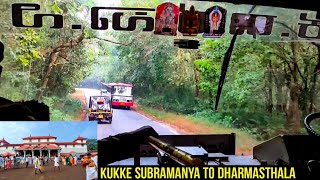 KUKKE SUBRAMANYA TO DHARMASTHALA  KSRTC BUS JOURNEY  SHIRADI GHAT  FOGGY WEATHER😍 [upl. by Ilime]