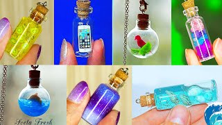 20 mini Charm Bottles  Cutest Jewelry DIY MINI CHARMS IN A BOTTLE [upl. by Seaden]