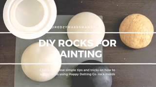 How To DIY Rocks Using Happy Dotting Co Molds  Dredzymakesmandalas [upl. by Margaux]