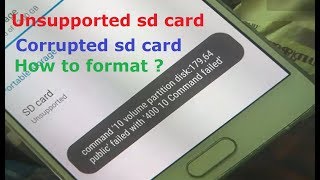 command 10 volume partition disk failed Unsupported Corrupted sdxc card [upl. by Ynneb]