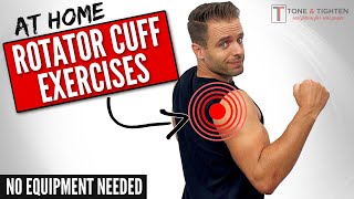 Strengthen Your Rotator Cuff AT HOME  NO EQUIPMENT [upl. by Salinas]