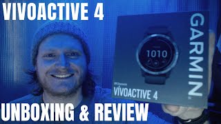 Garmin Vivoactive 4 Review and Unboxing  One Day First Impressions [upl. by Atsirhcal]