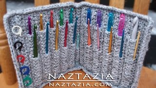 HOW to CROCHET HOOK CASE HOLDER  DIY Tutorial Storage for Hooks by Naztazia [upl. by Anora116]