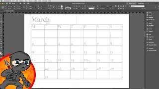 Make a Calendar Layout in InDesign [upl. by Oirifrop]