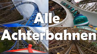 EUROPAPARK 2023  Alle Achterbahnen aus der Mitfahrperspektive [upl. by Selby965]