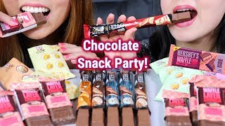 ASMR HERSHEYS amp LINDT CHOCOLATE and ASIAN SNACKS  KimampLiz ASMR [upl. by Eanahs550]