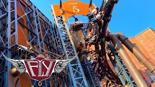 FLY amp Rookburgh  Phantasialand  Launched Flying Roller Coaster [upl. by Delinda]