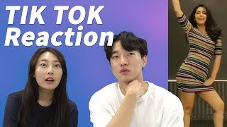 Indian Tik Tok Reaction by Koreans  Tik Tok India [upl. by Nosyk]