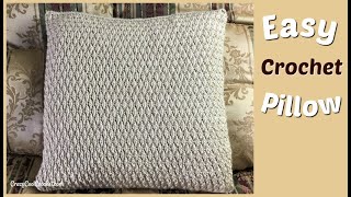 Easy Crochet Alpine Stitch Pillow [upl. by Dnalwor93]