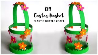 DIY Easter Basket  Plastic Bottle Craft Idea  EASY Basket Making at Home [upl. by Colt626]