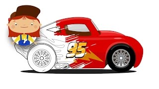 Doctora McWheelie Vamos a colorear a Rayo McQueen [upl. by Eng]