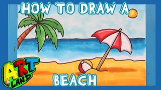 How to Draw a BEACH [upl. by Assennej]