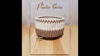 TUTO crochet  Comment faire un Panier Créa toute taille [upl. by Assenab]