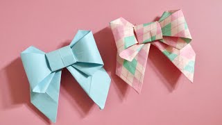 蝴蝶結摺紙教學 Origami ribbon bow（簡單版） [upl. by Mun]