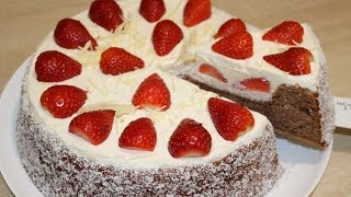 GÂTEAU ITALIEN FRAISE ET MASCARPONE FACILE CUISINERAPIDE [upl. by Lledal]