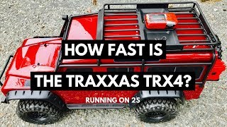 How Fast Is The Traxxas TRX4 Rock Crawler  2S Top Speed Test [upl. by Yerrok]