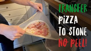 How to Get Pizza onto Stone Without a Peel [upl. by Carlynn545]